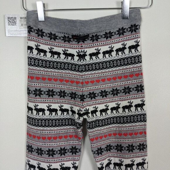 Hot Chillys Winter Love Sweater Knit Snowflake Leggings XS - Picture 8 of 8